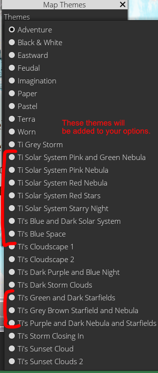 Installing the themes for Wonderdraft.