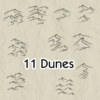 desert dunes lineart demo Tiffany Munro Feed the Multiverse Lil Desert Region Biome Terrain Assets for Wonderdraft cactus cracks rocks textures paths themes symbols custom trees custom mountains colorable and lineart