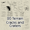 terrain desert cracks and craters demo Tiffany Munro Feed the Multiverse Lil Desert Region Biome Terrain Assets for Wonderdraft cactus cracks rocks textures paths themes symbols custom trees custom mountains colorable and lineart