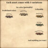 vintage cartography assets, wonderdraft map symbols, settlements, towns, villages, farm fields, ships, cartouches, trees, castles