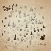 Tiffany Munro Feed the Multiverse Lil Desert Region Biome Terrain Assets for Wonderdraft cactus cracks rocks textures paths themes symbols custom trees custom mountains colorable and lineart