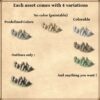 Wonderdraft assets, vintage cartography assets, mountains, mesas, plateaus, hills, and desert mountains