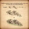 Wonderdraft assets, vintage cartography assets, mountains, mesas, plateaus, hills, and desert mountains