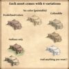 wonderdraft assets, wild west fantasy map assets, vintage cartography assets, settlements and mountains, mesas