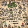 wonderdraft assets, vintage cartography assets, medieval castles, fantasy castles, strongholds, citadels, forts