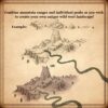 wonderdraft assets, wild west fantasy map assets, vintage cartography assets, settlements and mountains, mesas