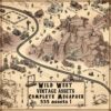wonderdraft assets, wild west fantasy map assets, vintage cartography assets, settlements and mountains, mesas