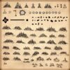 wonderdraft assets, vintage cartography assets, fantasy map symbols, medieval settlements, medieval towns and cities assets