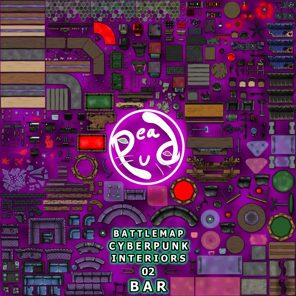 [B] Cyberpunk Interiors: 02 — Bar
