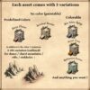 post-apocalyptic vintage cartography assets, mad max inspired, wonderdraft assets, wonderdraft symbols, post-apo, landmarks