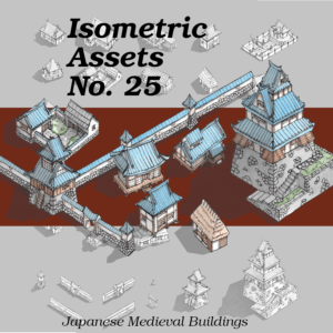 Isometric Assets No. 25, Japanese Medieval Buildings