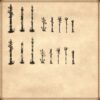 post-apocalyptic vintage cartography assets, mad max inspired, wonderdraft assets, wonderdraft symbols, post-apo, landmarks