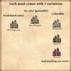 Wonderdraft map assets, wonderdraft assets, modern map assets, modern landmarks, modern symbols, vintage cartography assets