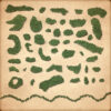 Trees and tree clumps, tree clusters, leafy trees, Fantasy map assets, Wonderdraft assets, Vintage cartography assets