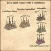 Medieval fantasy factories, medieval fantasy industries, medieval fantasy factory, vintage cartography assets, Wonderdraft assets