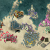 A fantasy map with a mushroom theme