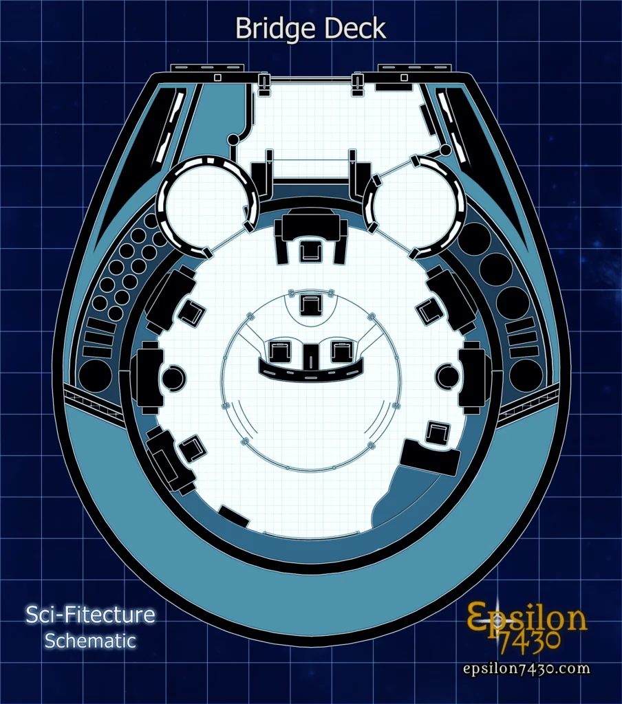 Sci-Fitecture Starship Bridge Deck Map