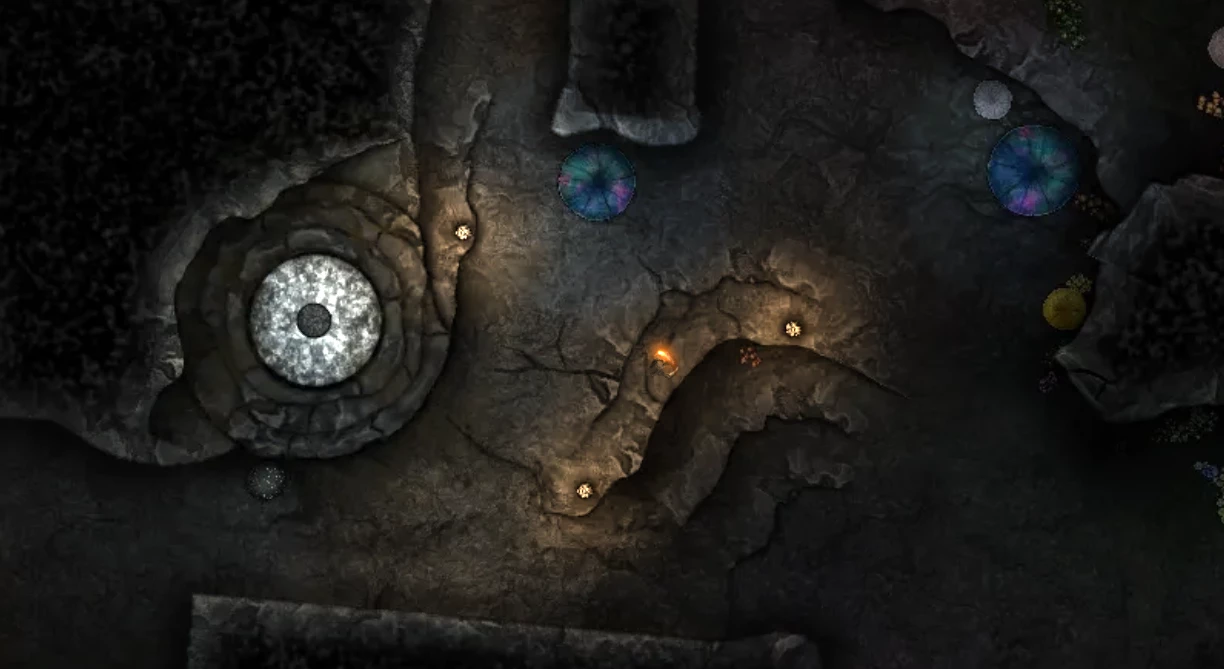 Epsilon7430 Underdark Cave Village Map FoundryVTT Sample Image
