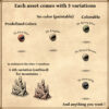 hair trees, flesh mountains, Wonderdraft assets, vintage cartography assets, horror creatures, map symbols