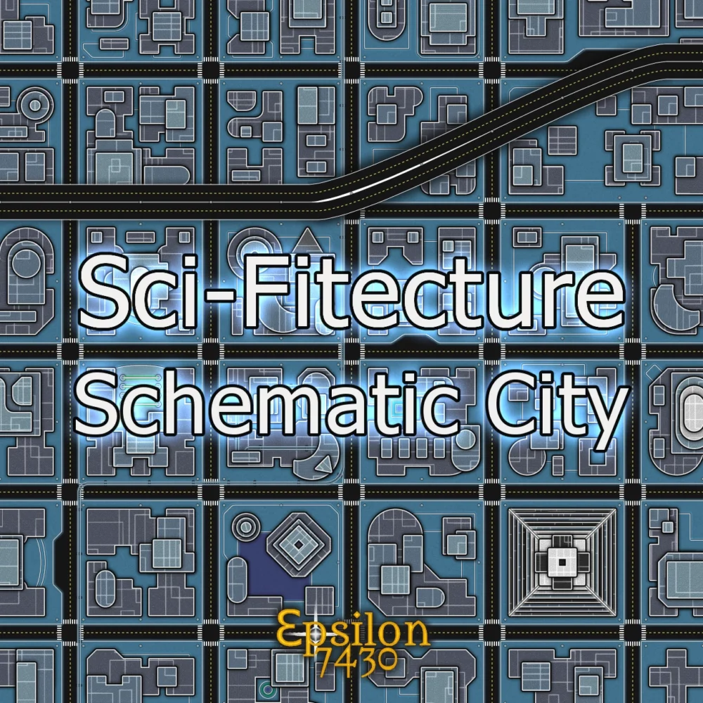 Epsilon7430 Sci-Fitecture Schematic City Image Sample 1