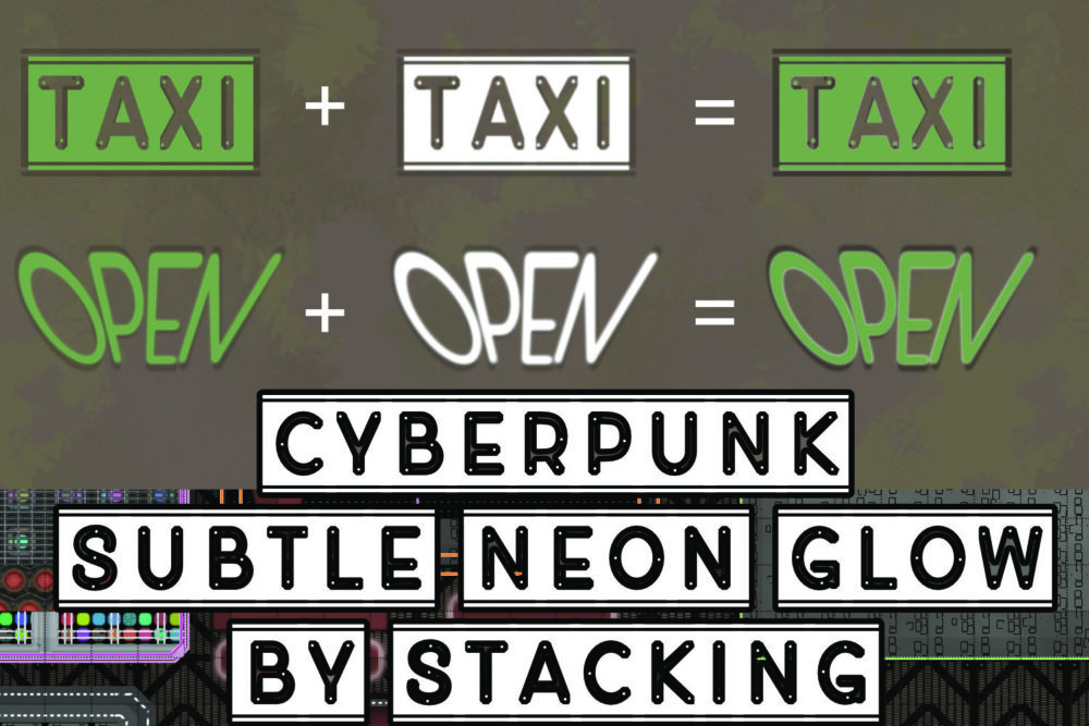 Ti's Cyberpunk Lights and Signs for DungeonDraft Modular cyberpunk signage featuring 6 alphabets, including English, Asian-inspired, runic, alien symbols, and 89 pre-made neon shop signs. Stackable elements allow for endless sign variations.