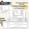 TTRPG Printable Grid Paper Set – 1 Inch Battle Map PDFs (A5 to A0, US Letter, Legal, Ledger) | 44 Files + SVGs | Thin, Thick, Textured, Color