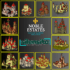 This cover preview displays every symbol in the Noble Estates isometric castle symbols for fantasy map making in Wonderdraft by Silensito. All assets are 1024×1024 PNG, Wonderdraft‑ready, and licensed under CAL‑NA‑NCR (commercial use, no attribution, no redistribution).