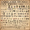 fantasy map icons, fantasy map assets, wonderdraft, wonderdraft assets, vintage cartography assets, map symbols collection