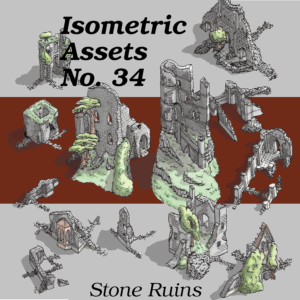 Isometric Assets No. 34, Stone Ruins