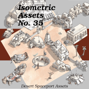 Isometric Assets No. 35, Desert spaceport