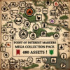 fantasy map symbols, fantasy map icons, wonderdraft map icons, vintage cartography assets, fantasy map assets