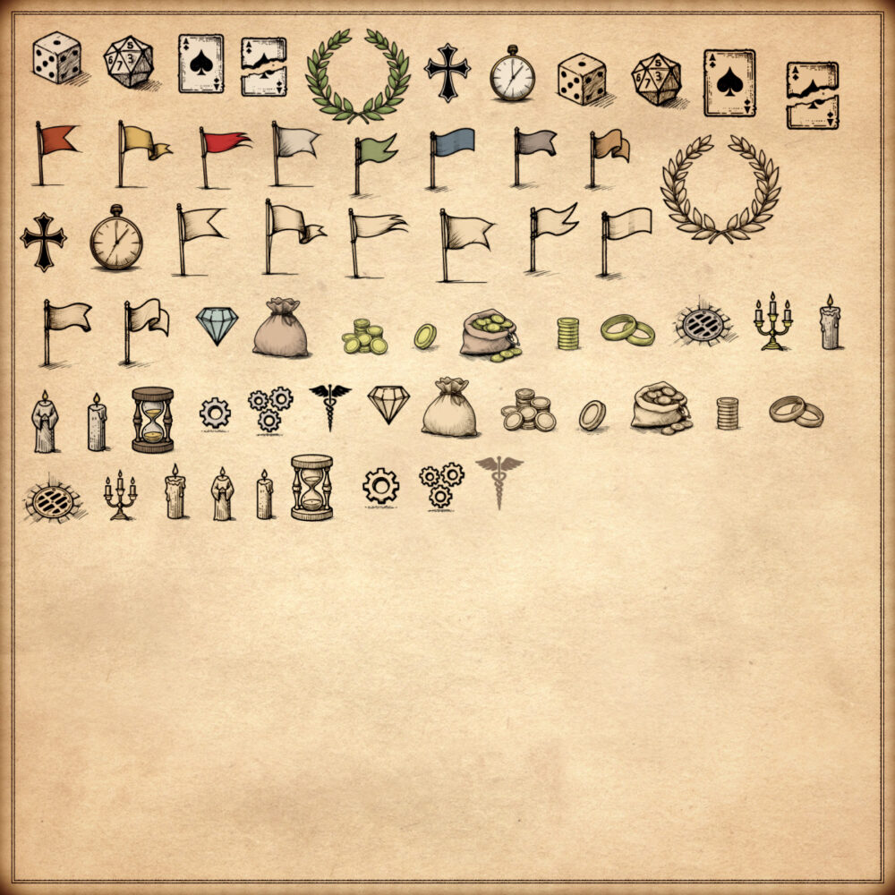 fantasy map icons, fantasy map assets, wonderdraft, wonderdraft assets, vintage cartography assets, map symbols collection